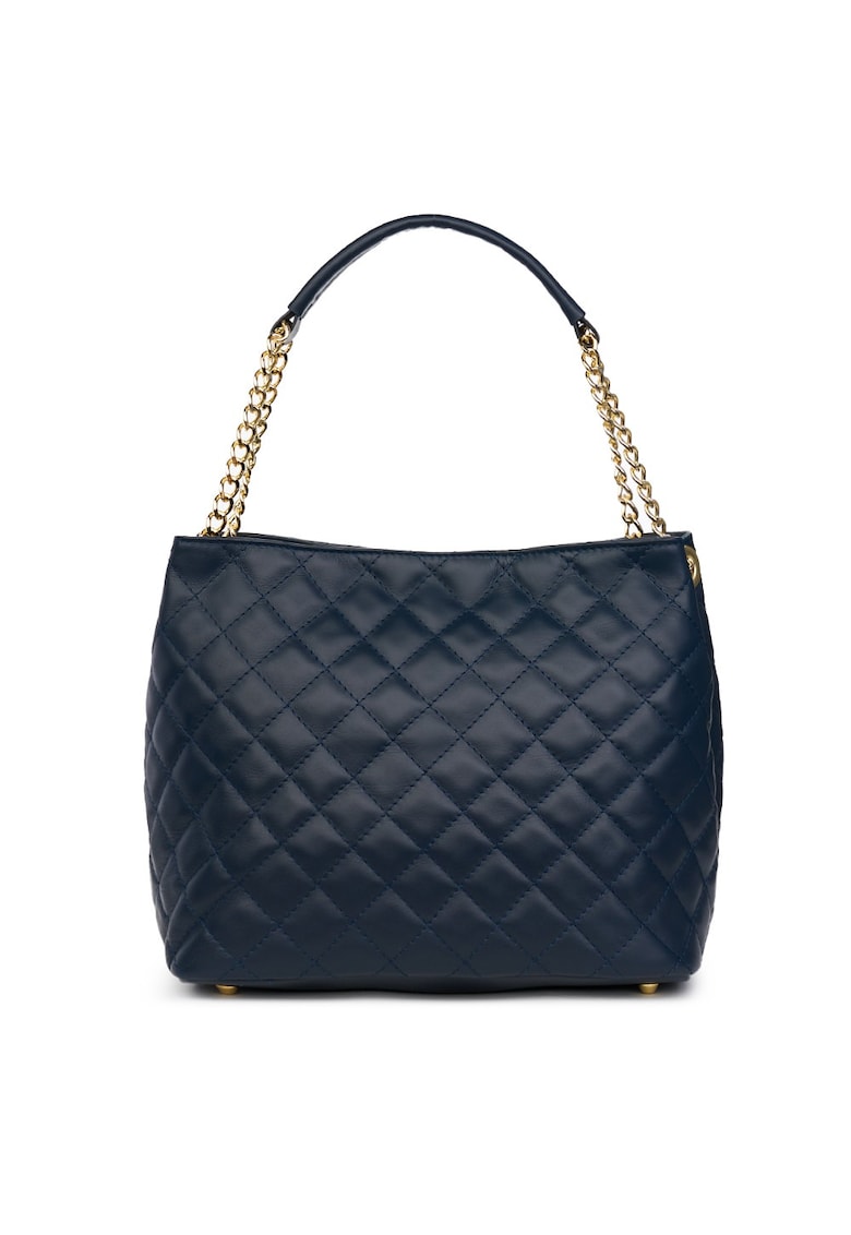 Geanta din piele matlasata Paloma fucsia