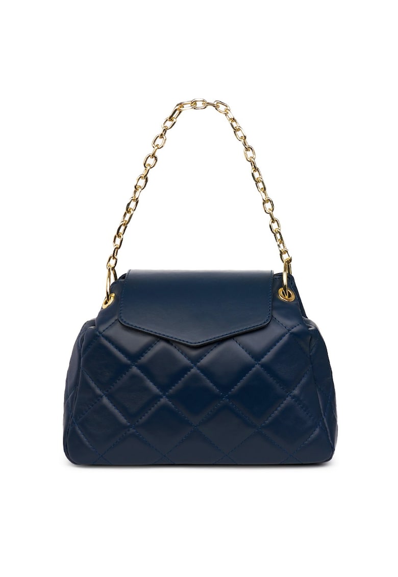 Geanta din piele matlasata Evia fucsia