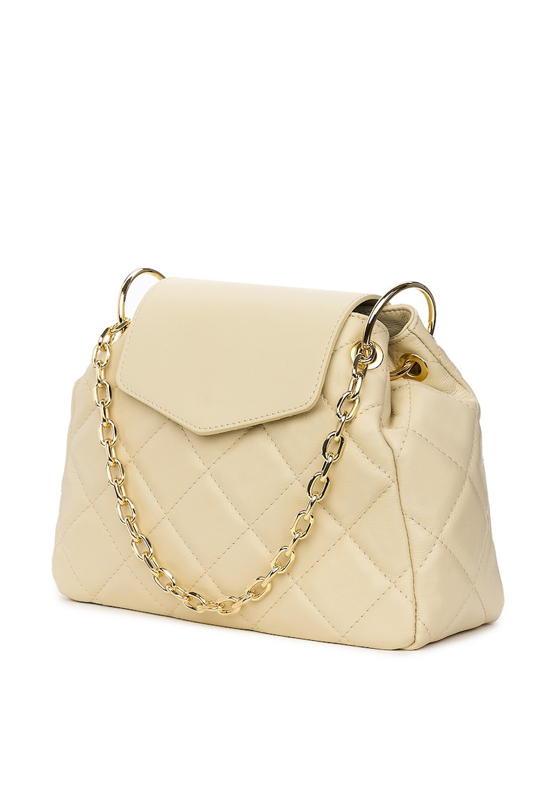 Geanta din piele matlasata Evia fucsia