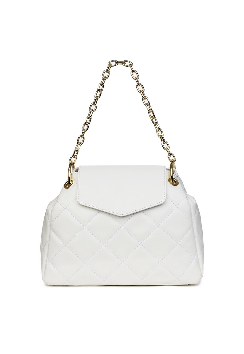 Geanta din piele matlasata Evia fucsia