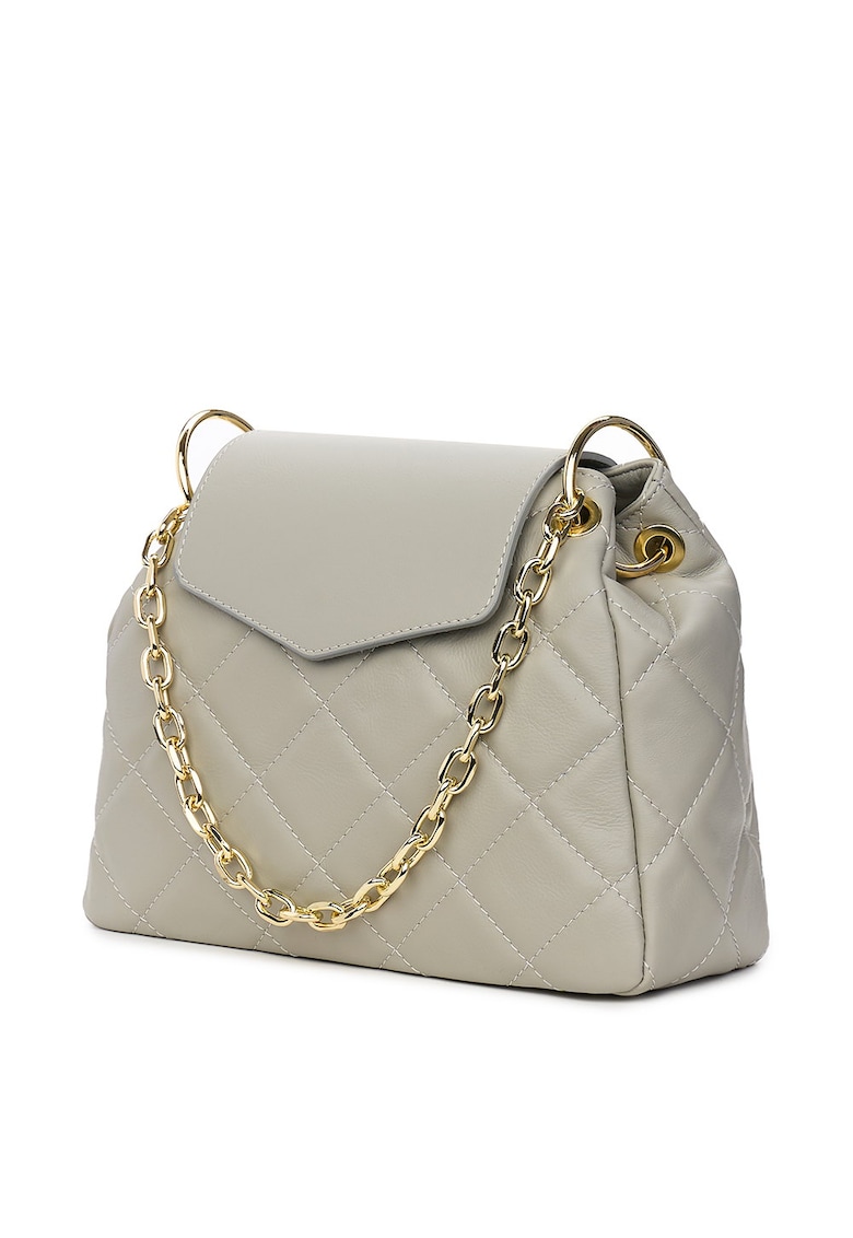 Geanta din piele matlasata Evia fucsia