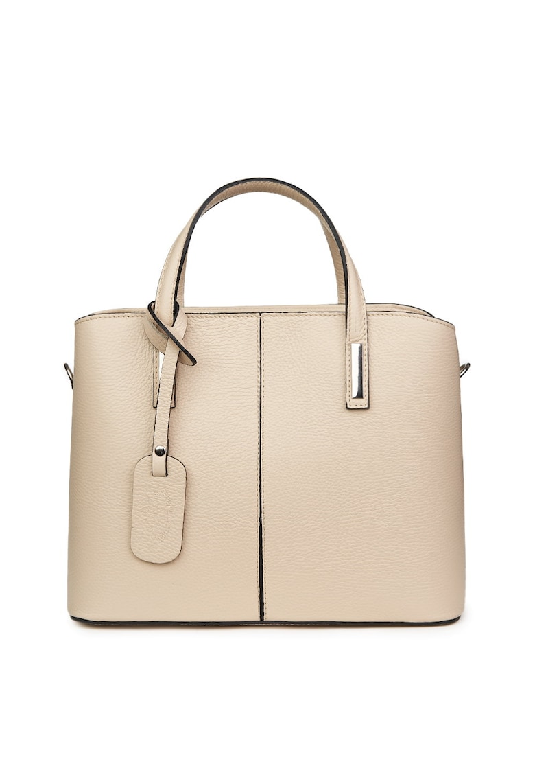 Geanta dama din piele naturala Gianna gri