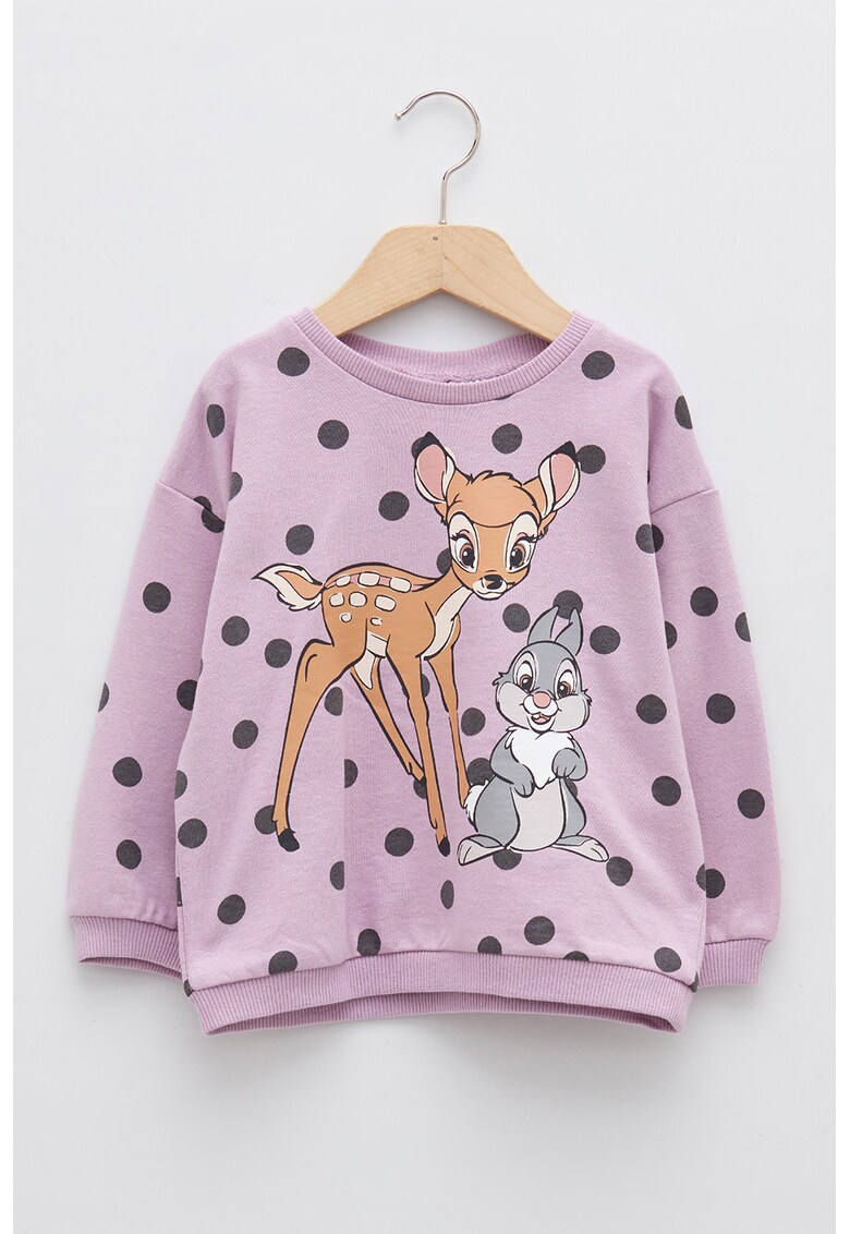 Bluza sport cu imprimeu Bambi si buline