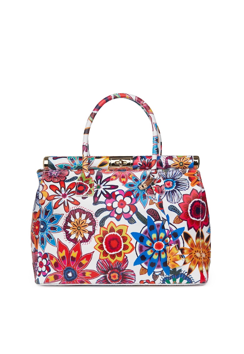 Geanta din piele cu flori Gioia model