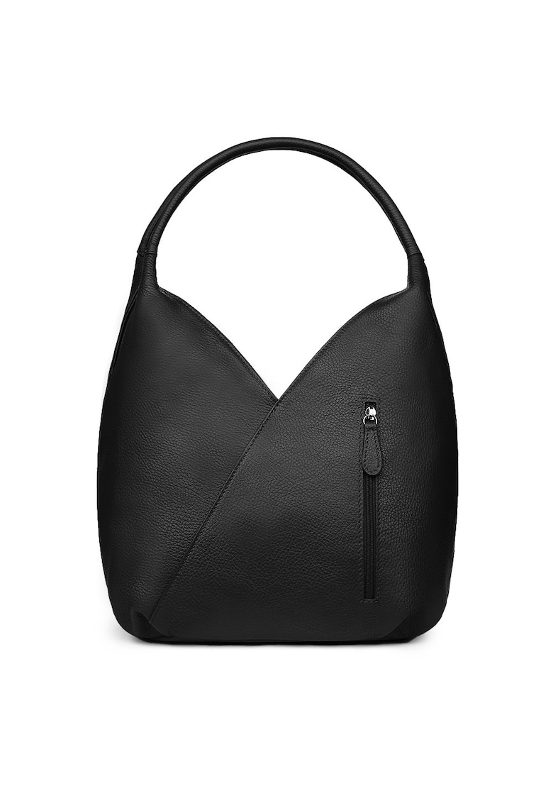 Geanta piele naturala Lorena - Negru