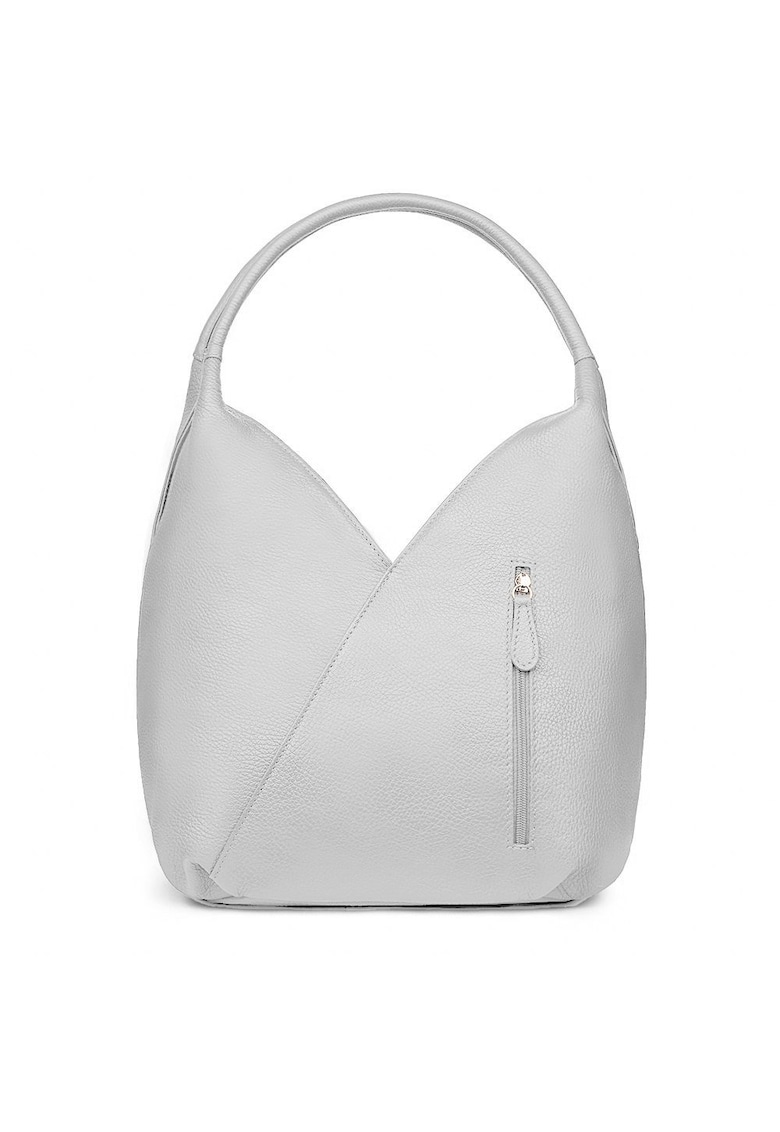 Geanta piele naturala Lorena - Gri