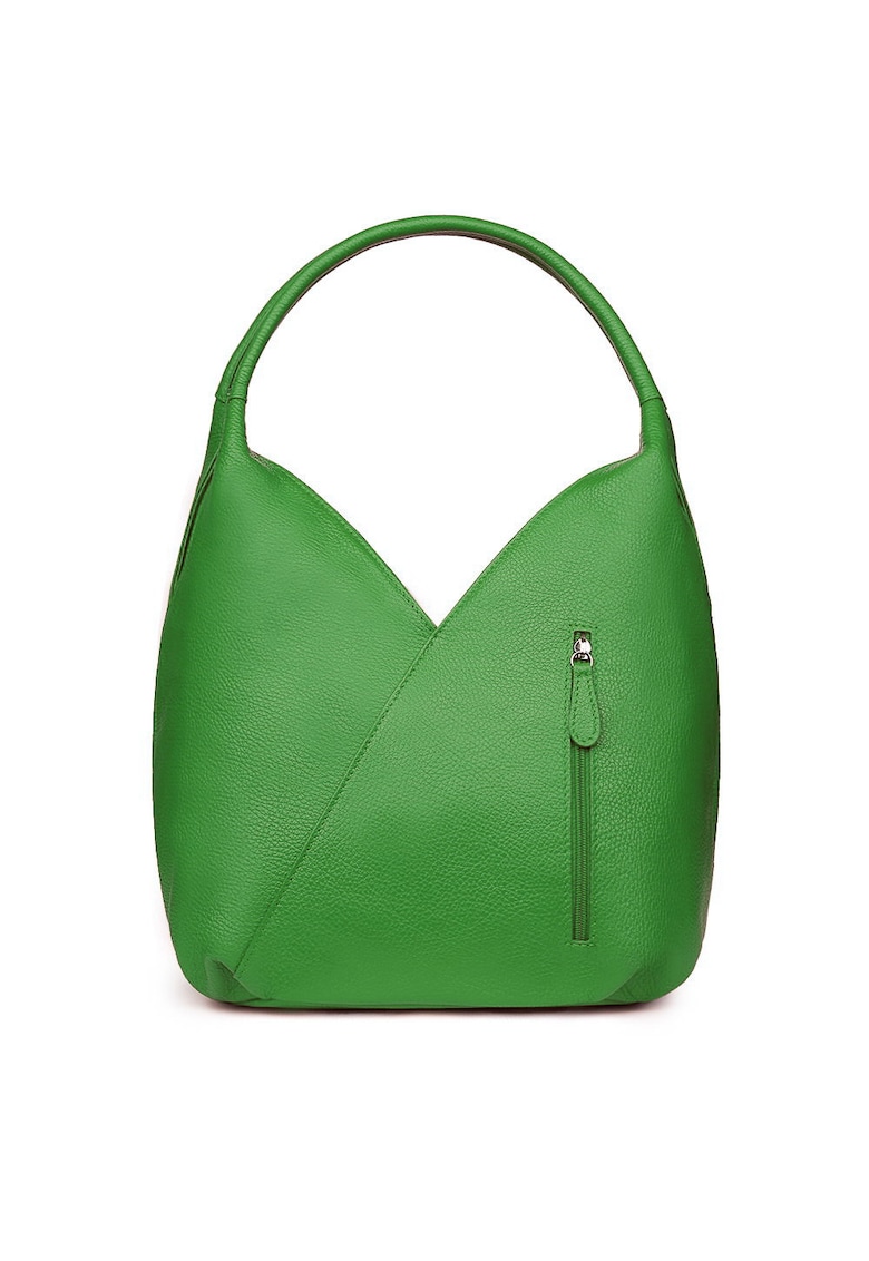 Geanta piele naturala Lorena - Verde