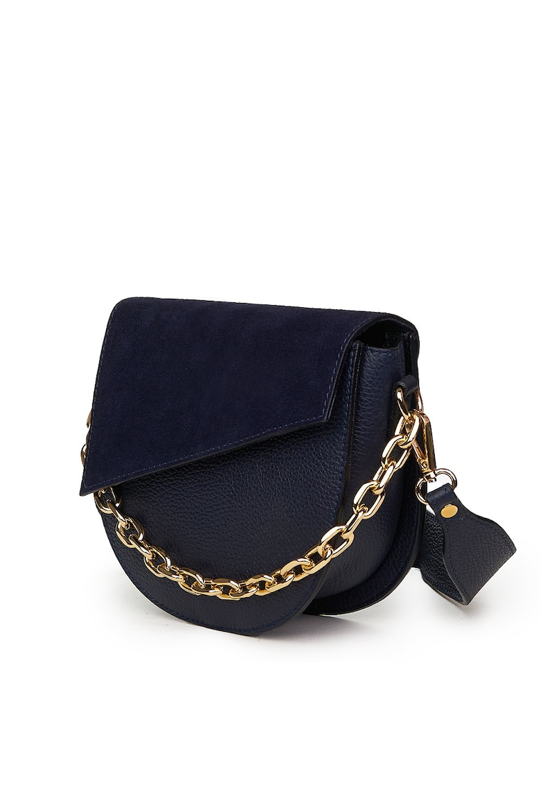 Poseta dama din piele naturala Donna fucsia