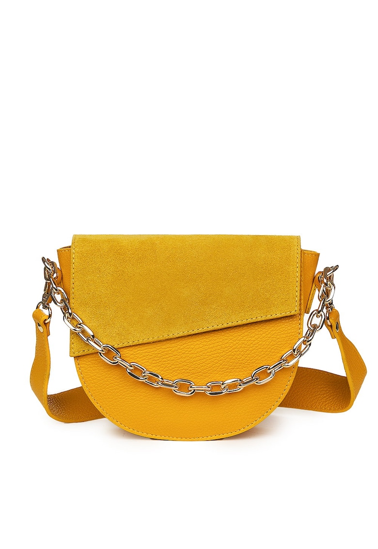 Poseta dama din piele naturala Donna fucsia