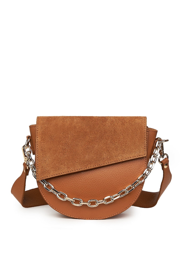 Poseta dama din piele naturala Donna fucsia