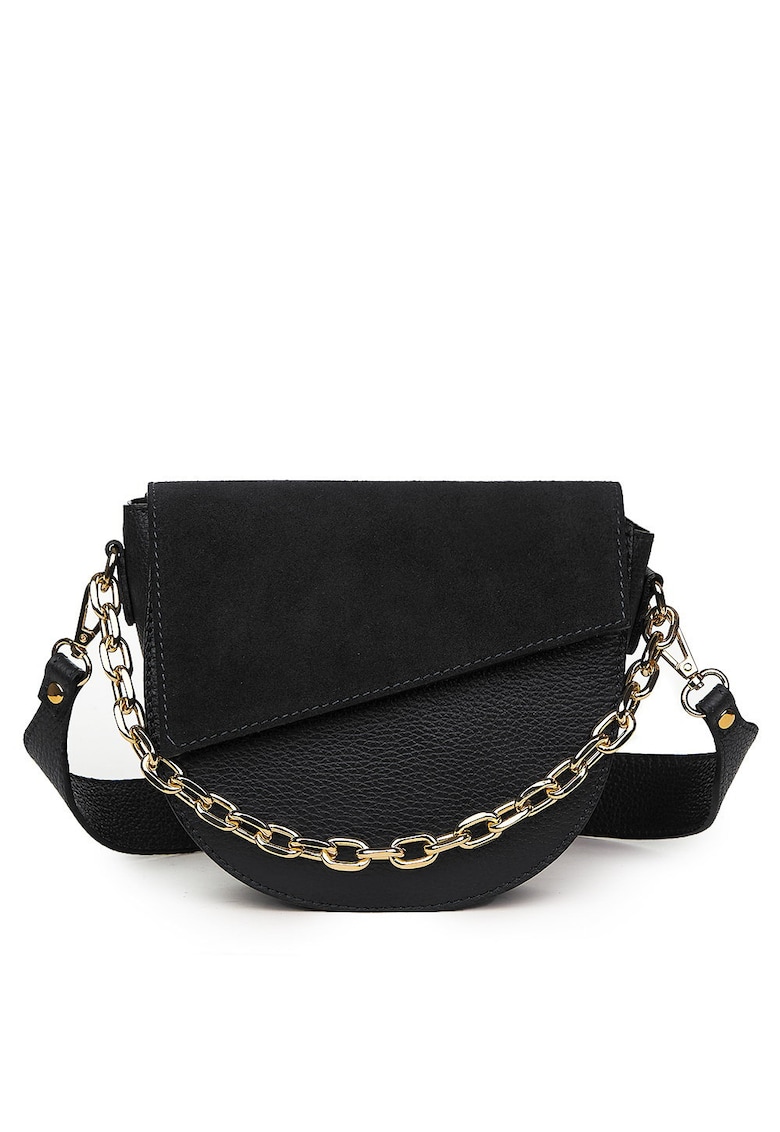 Poseta dama din piele naturala Donna fucsia