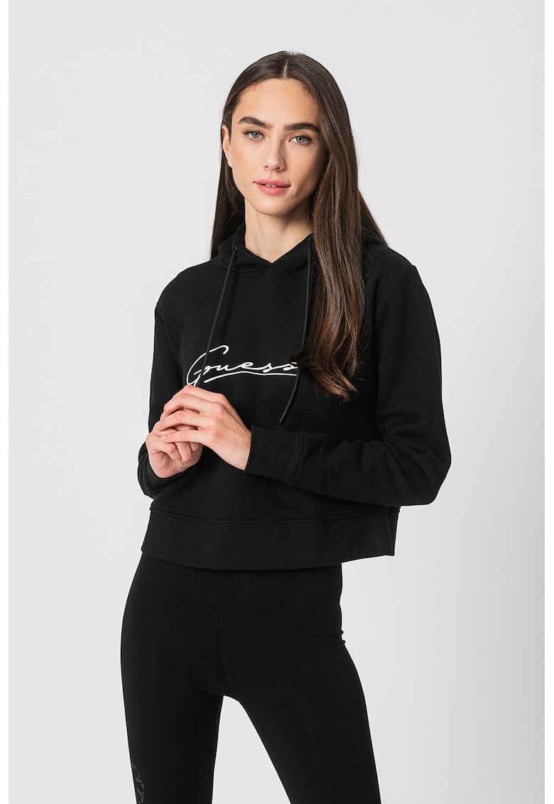 Памучно худи с контрастно лого Guess