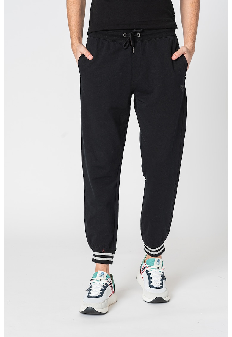 Pantaloni sport din amestec de bumbac cu snur de ajustare