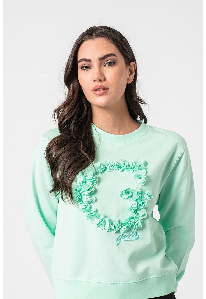 Bluza sport de bumbac cu logo fashiondays imagine noua