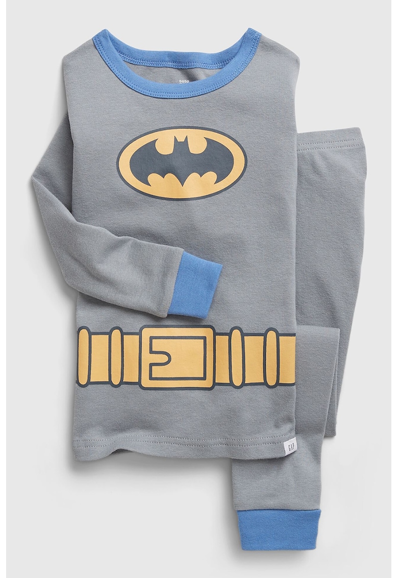 Pijama de bumbac organic cu imprimeu Batman