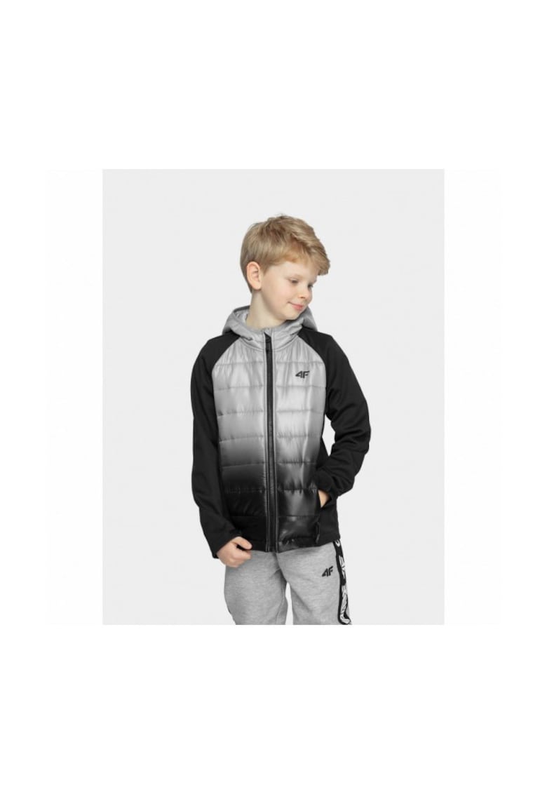 Jacheta softshell pentru baieti HJZ21-JSFM002 - Poliester - Negru/Gri