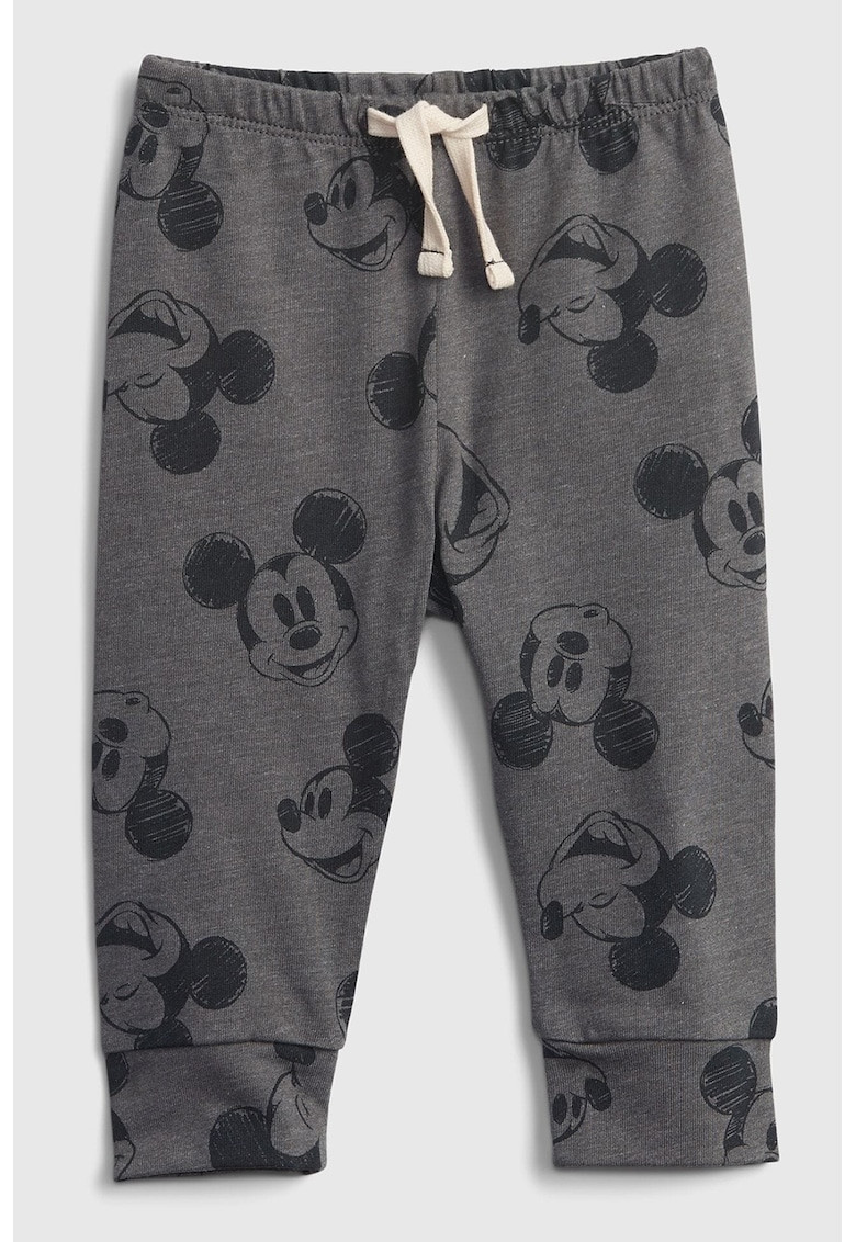 Pantaloni sport cu snur de ajustare si imprimeu cu Mickey Mouse GAP ajustare