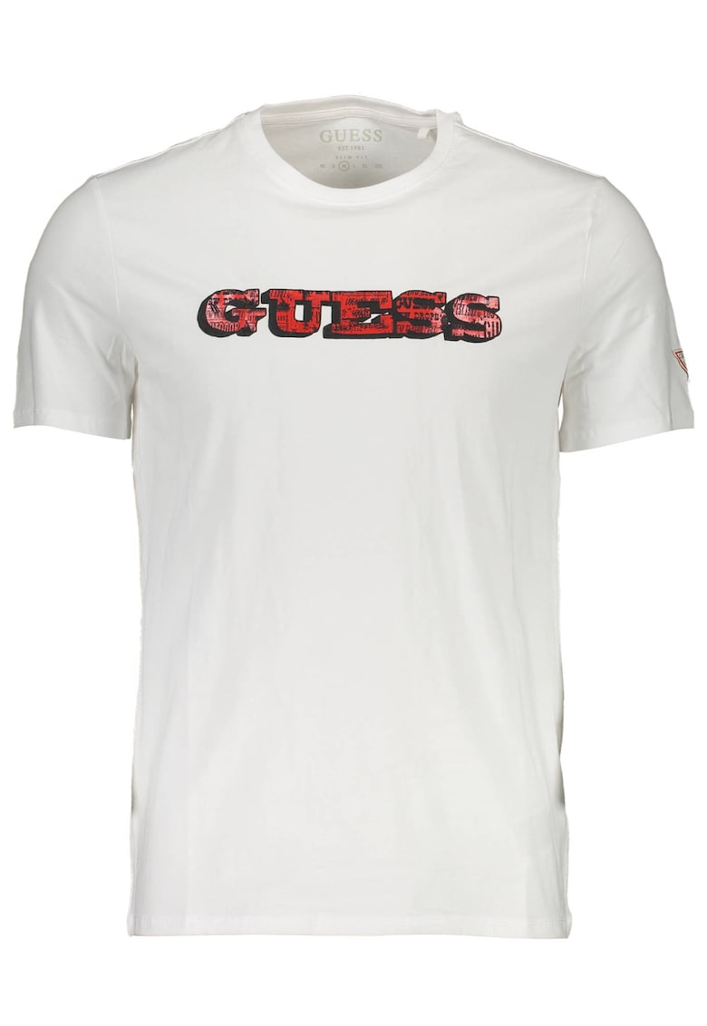 Tricou Barbati - 9709103 - Logo - Alb