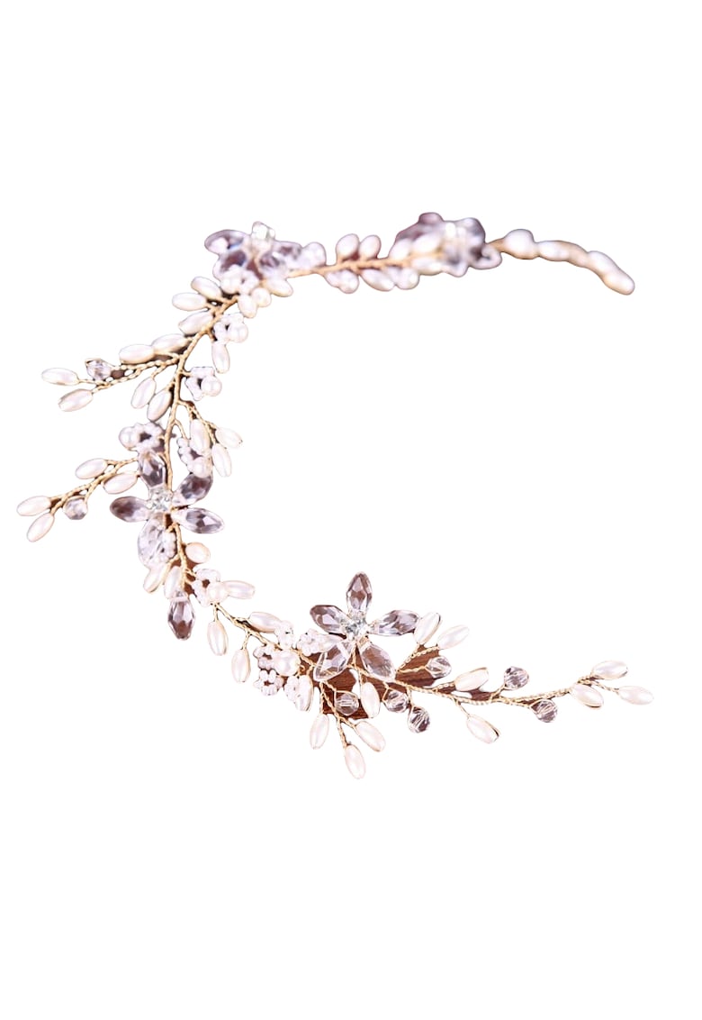 Accesoriu par - auriu - modelator - cu perlute - Rosalina C8 -