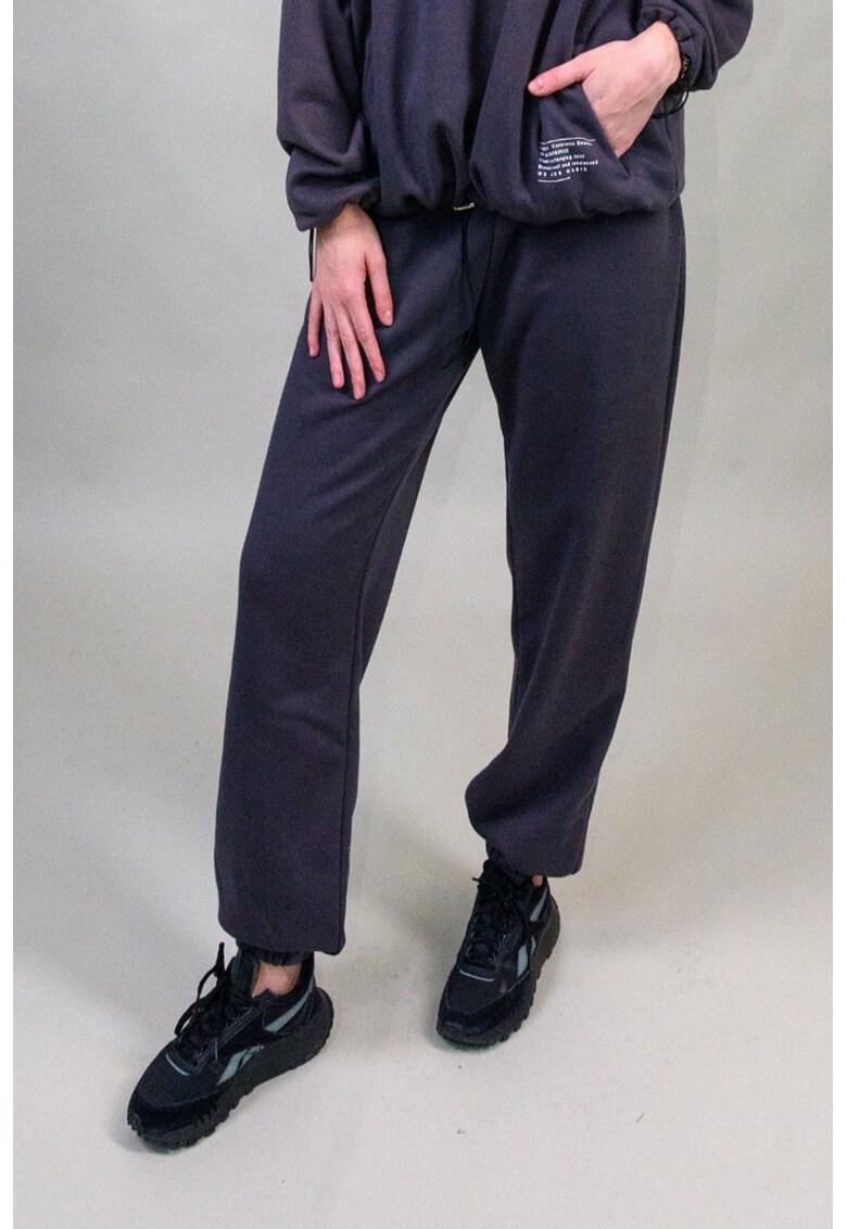 Pantaloni sport unisex din bumbac cu buzunare laterale fashiondays imagine noua