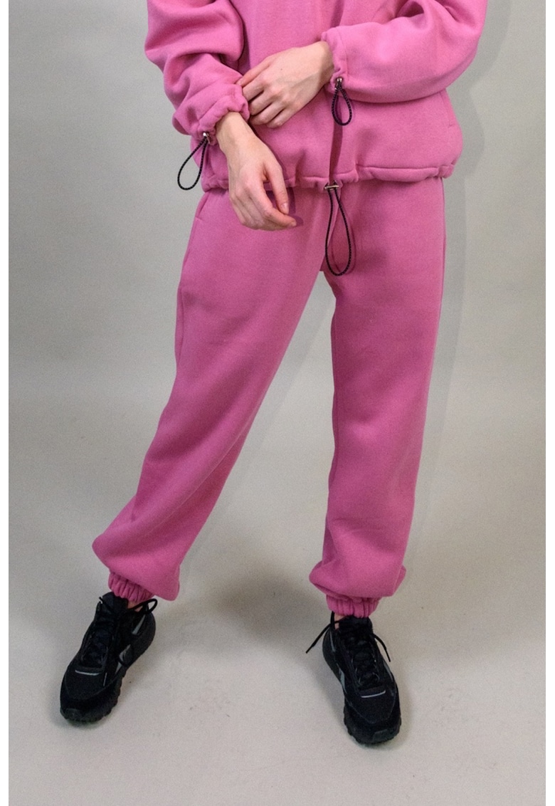 Pantaloni sport unisex din bumbac cu buzunare laterale fashiondays imagine noua