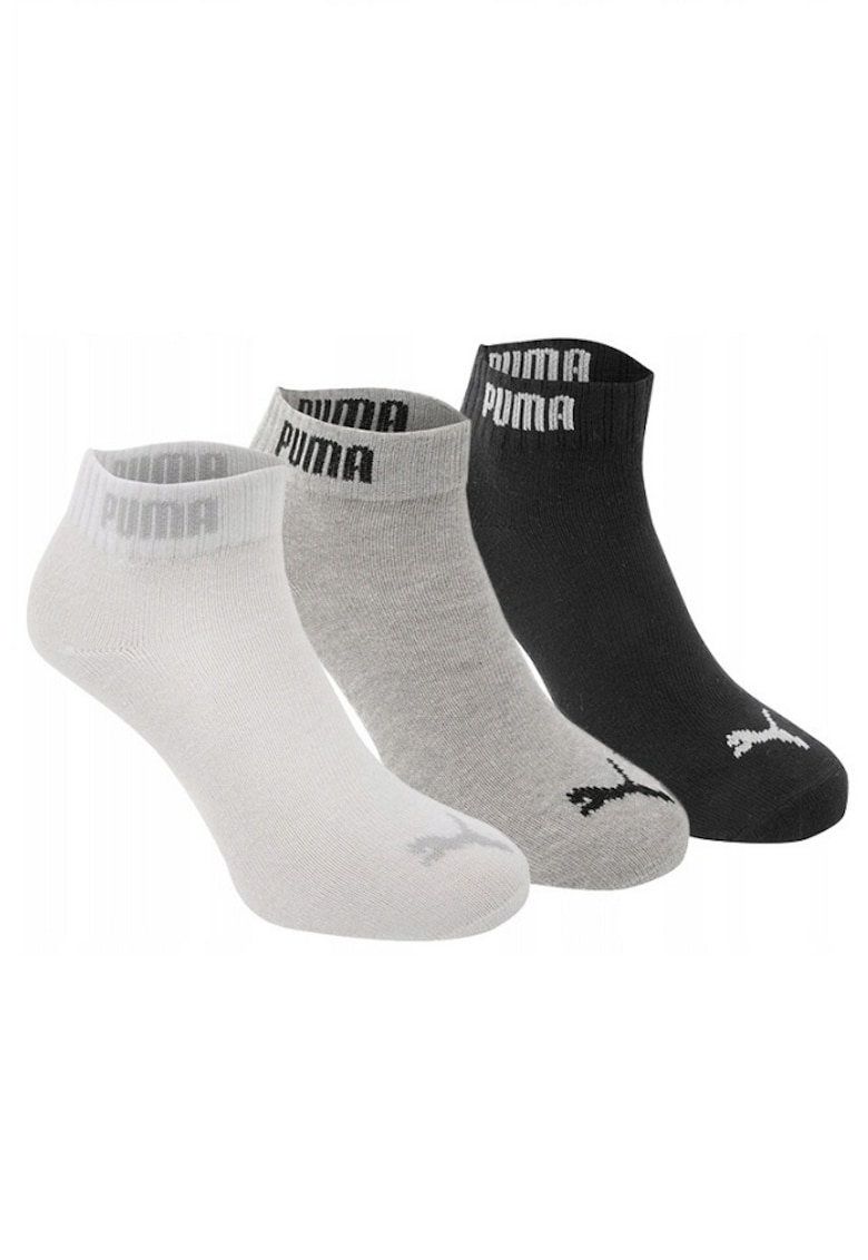 Set 3 perechi de sosete - Unisex - Negru/Gri/Alb - marimea