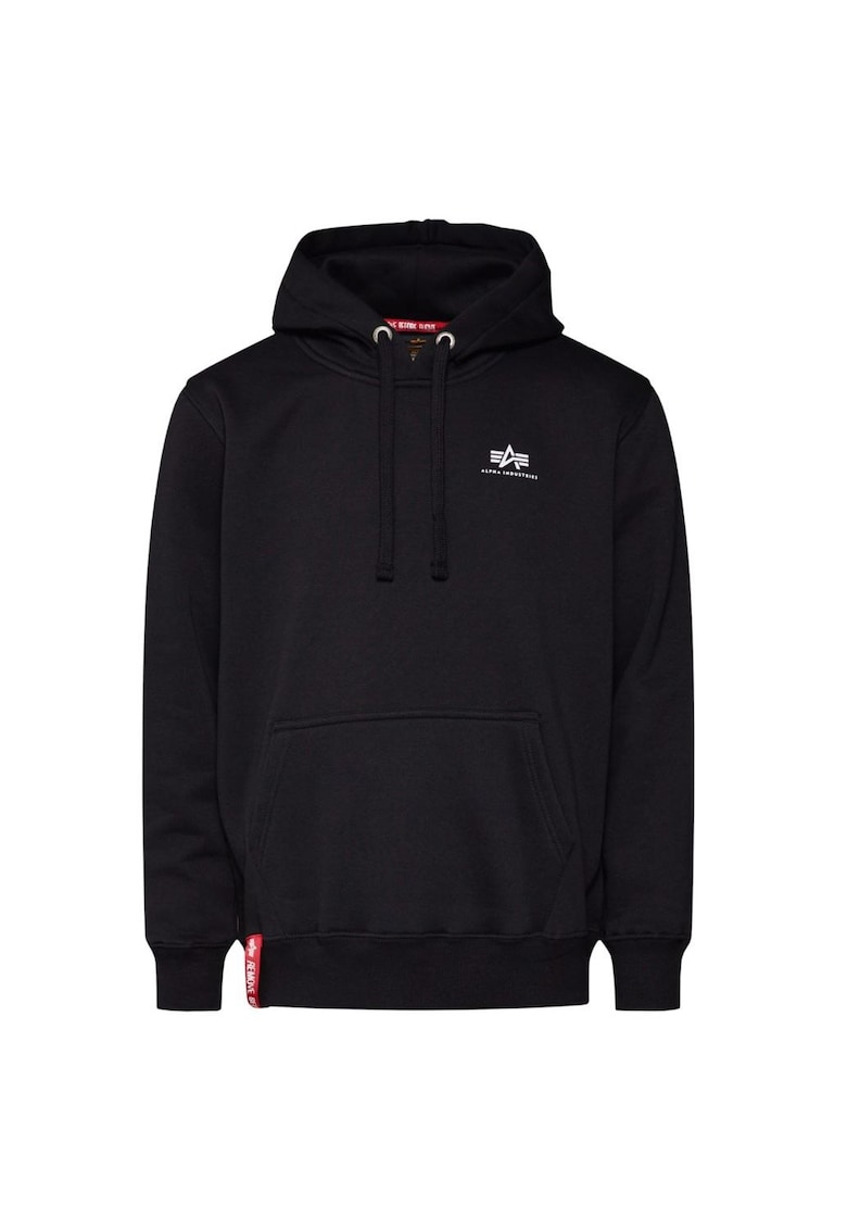 Hanorac barbati - Basic Hoody Small Logo 196318-03 - Bumbac/Poliester - Negru - Negru
