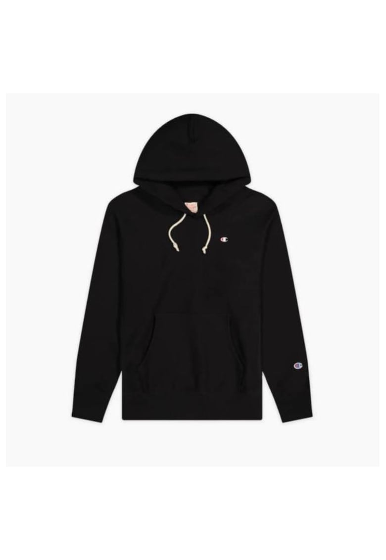 Hanorac cu gluga - Bumbac - Negru - Negru