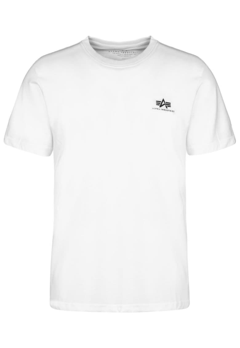 Tricou barbati - Basic T Small Logo 188505-09 - Bumbac - Alb - Alb