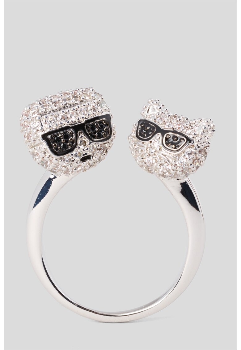 Пръстен K/Ikonik Pave Karl And Choupette