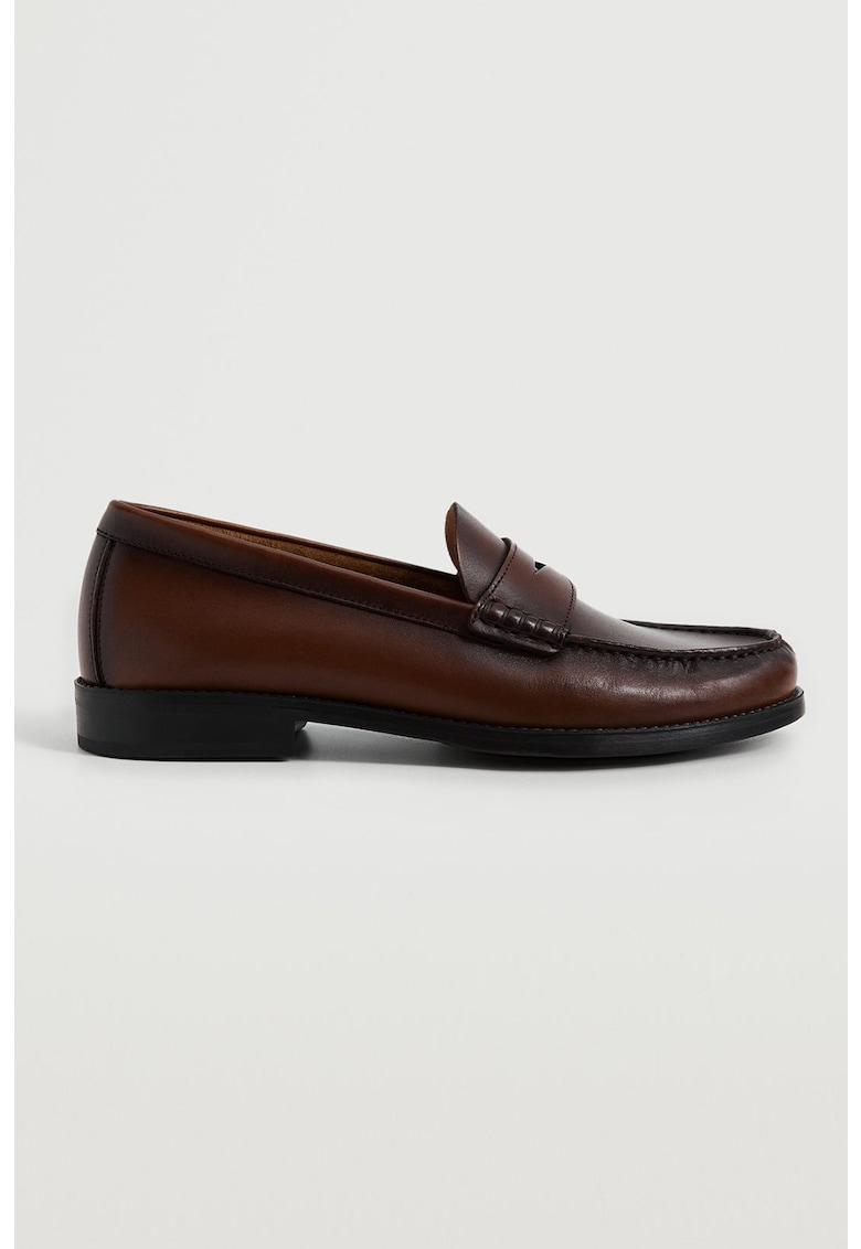 Pantofi loafer de piele Classic Mango Balerini