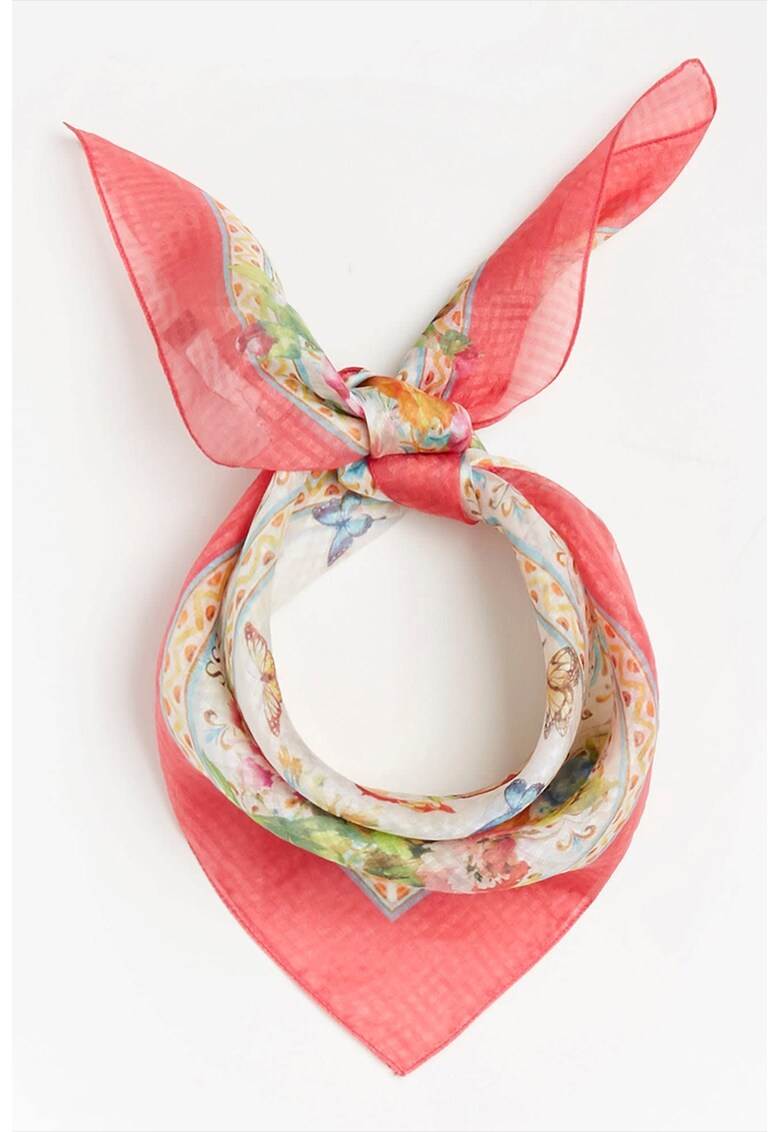 Копринен шал Foulard с флорална шарка