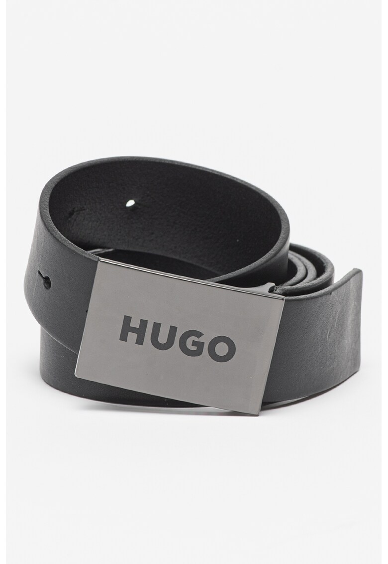 Curea de piele cu catarama cu logo gravat Gary Curea de piele cu catarama cu logo gravat Gary fashiondays.ro
