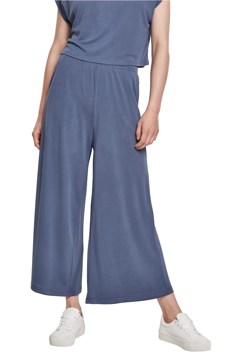 Pantaloni culotte din amestec de modal cu croiala ampla