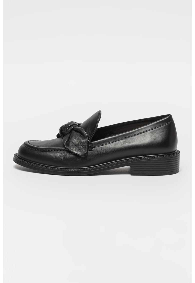 Pantofi loafer de piele cu detaliu funda Lacy fashiondays imagine noua