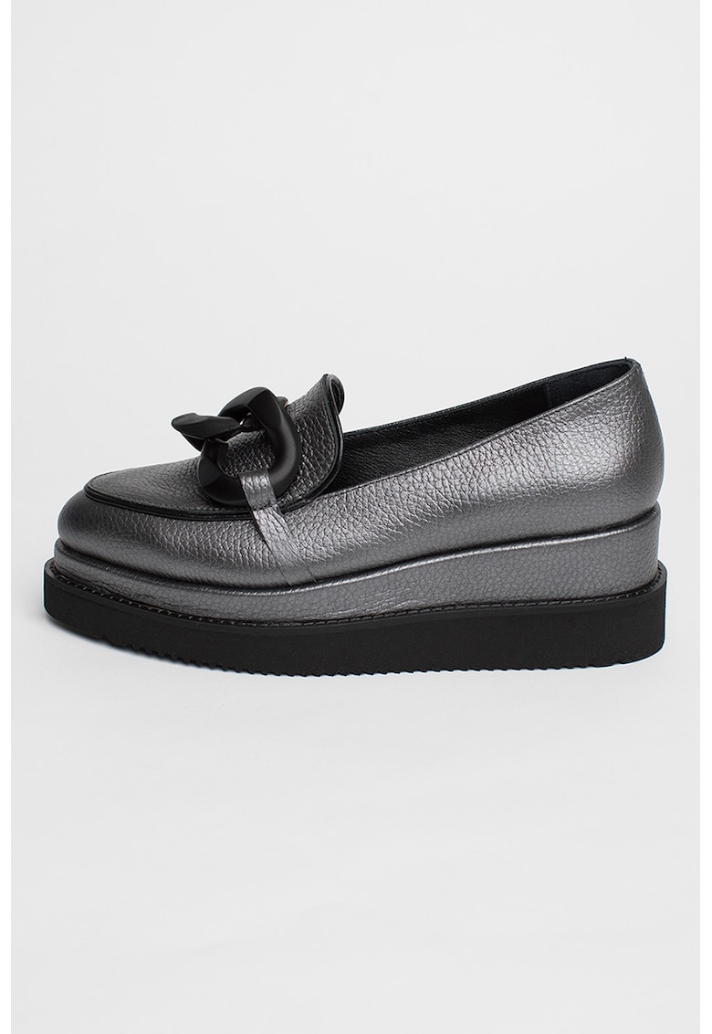 Pantofi loafer de piele cu detaliu lant supradimensionat Rianna imagine reduceri black friday 2021 ESSTEFFA