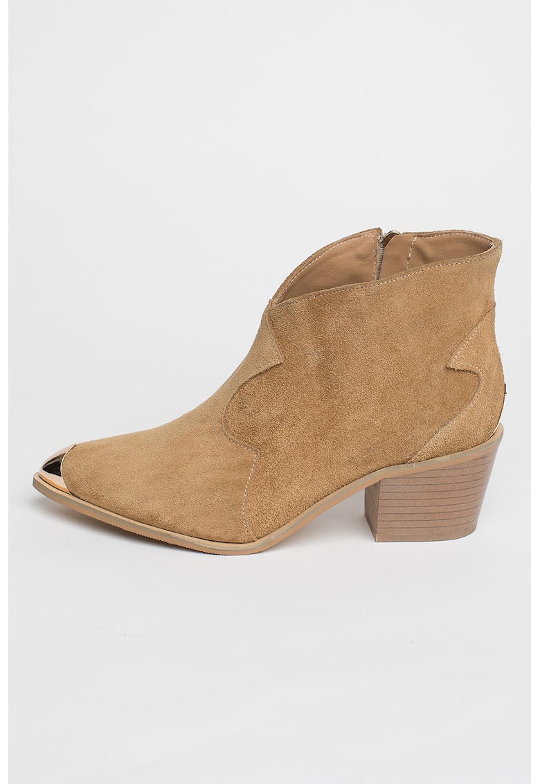 Botine cowboy de piele intoarsa Doris