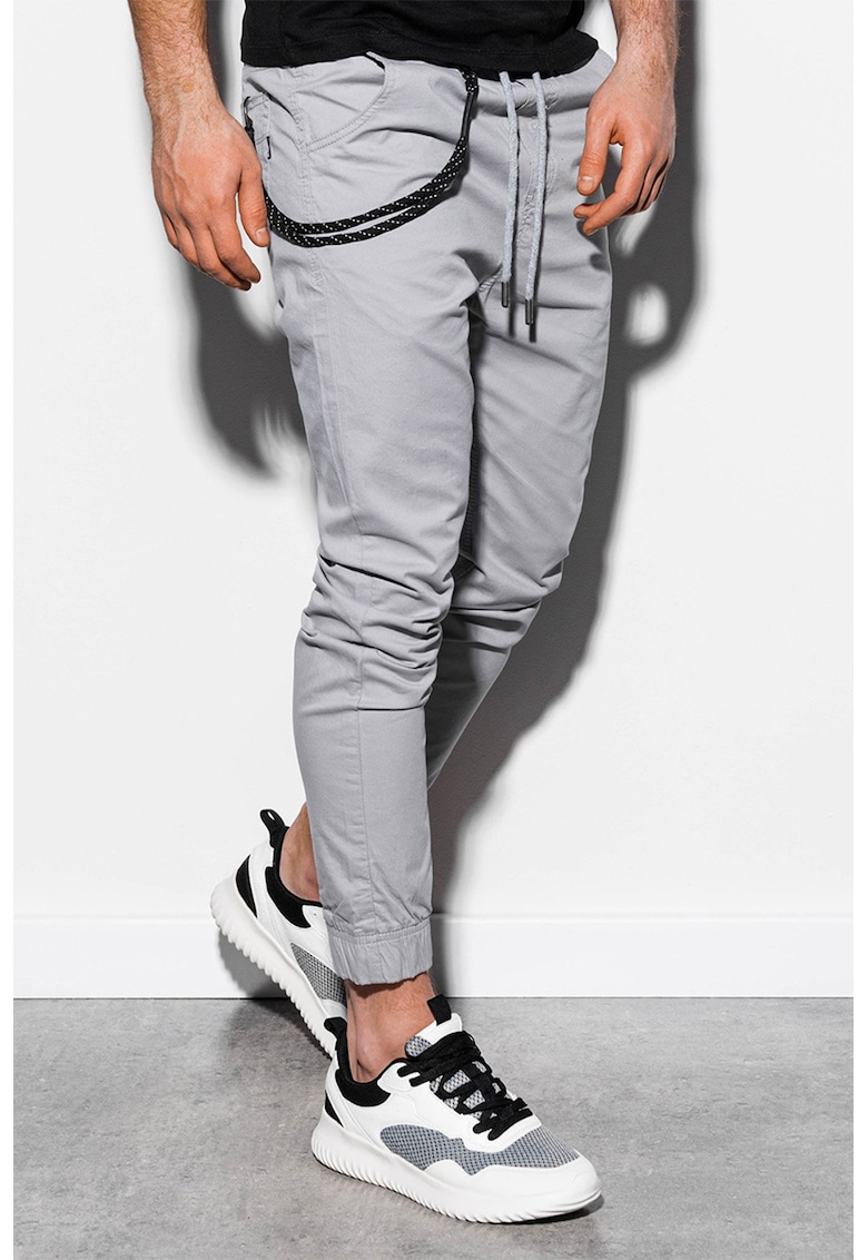 Pantaloni jogger conici cu snur de ajustare