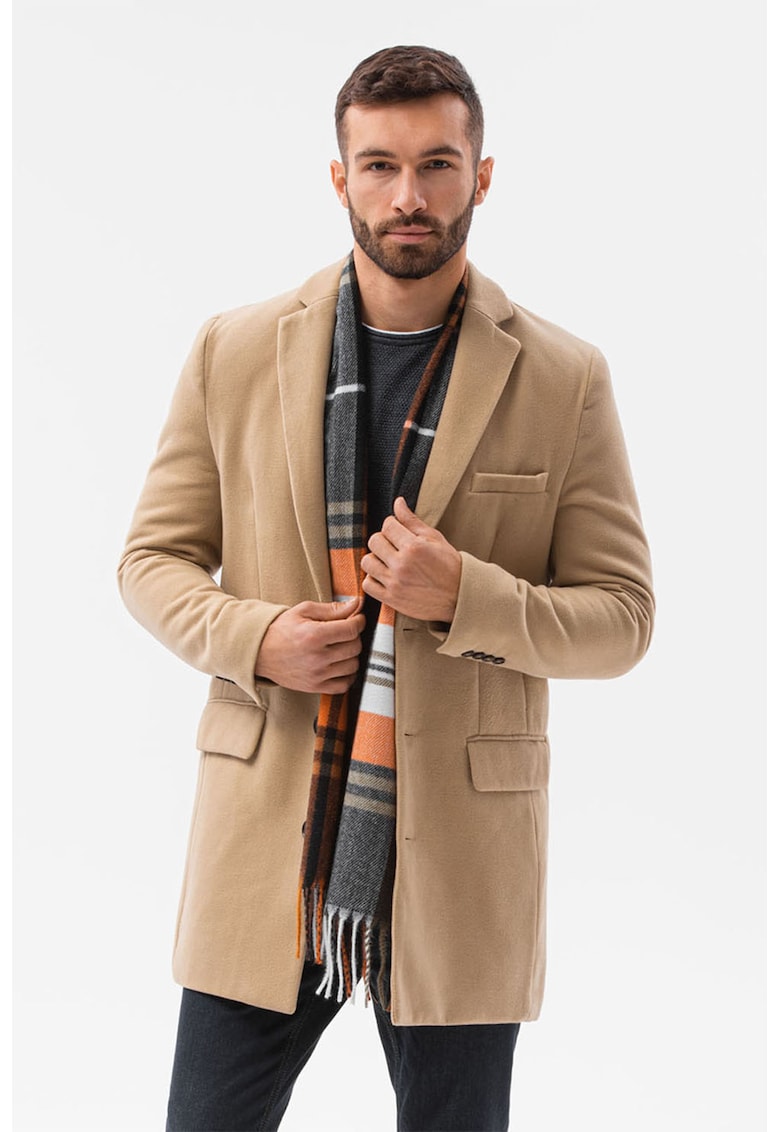 Палто с раздвоен ревер и джобове