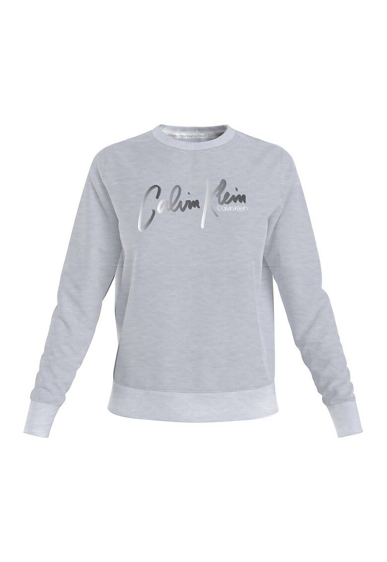 Bluza sport din bumbac organic cu imprimeu logo CALVIN KLEIN imagine 2022 13clothing.ro