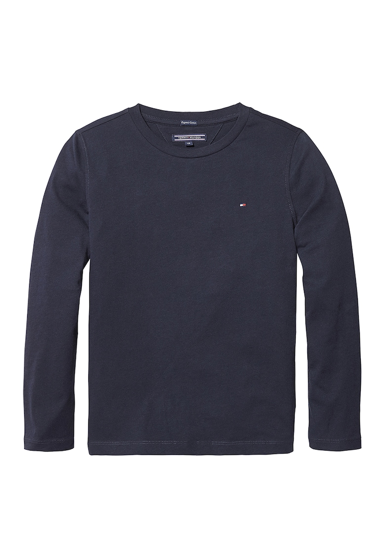 Tommy Hilfiger Bluza din bumbac organic cu detaliu logo