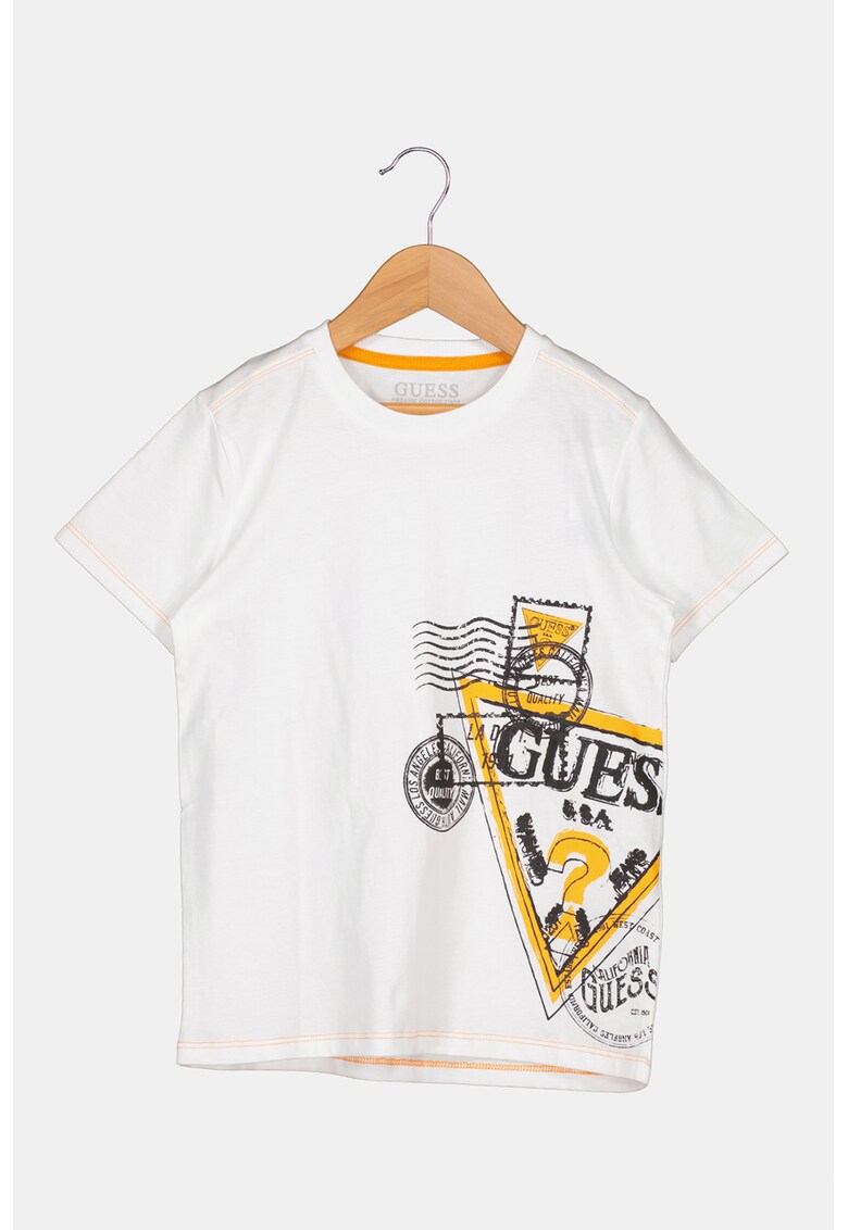 Памучна тениска с лого GUESS JEANS