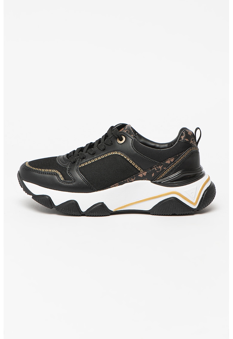 Pantofi sport cu insertii de piele ecologica si talpa masiva Pantofi sport cu insertii de piele ecologica si talpa masiva fashiondays.ro