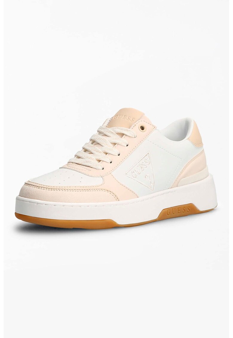 Pantofi sport de piele ecologica cu logo