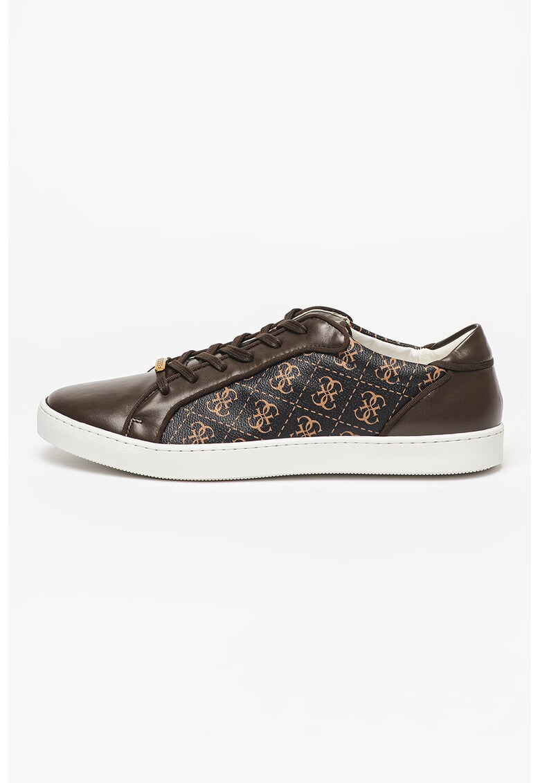 Pantofi sport low-top de piele ecologica cu segmente cu logo Pantofi sport low-top de piele ecologica cu segmente cu logo fashiondays.ro