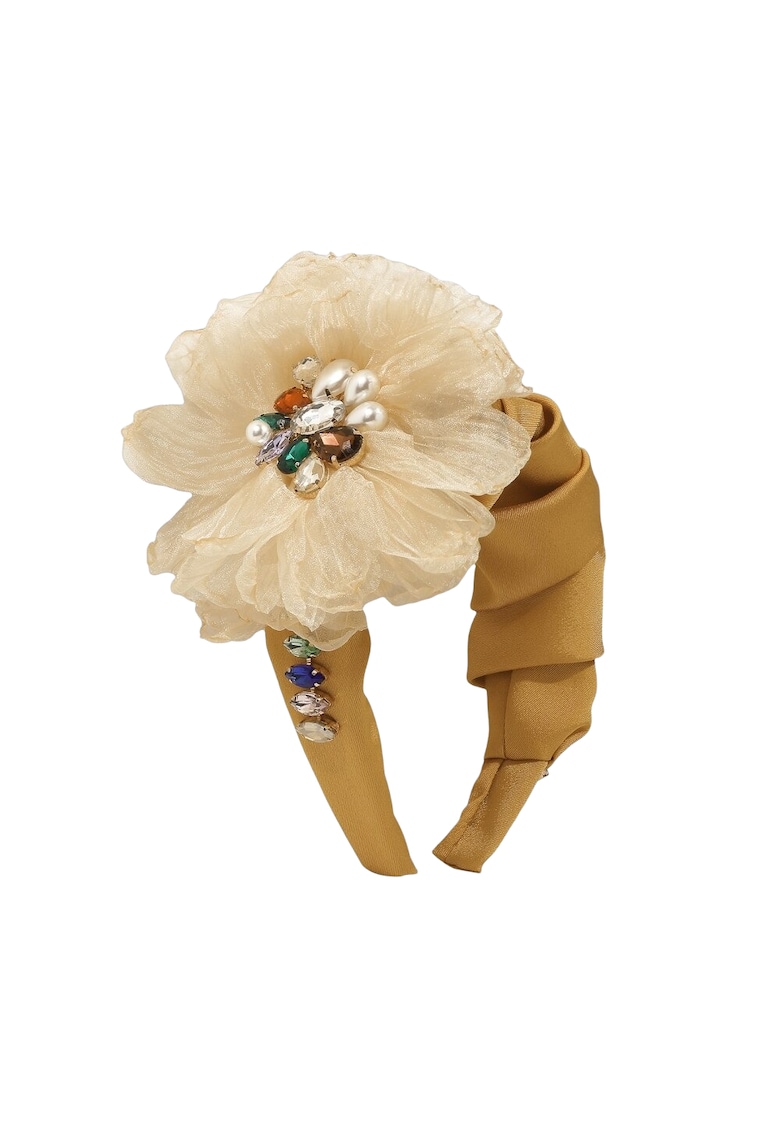 Bentita galbena - cu floare bej si pietre multicolore - Thale -