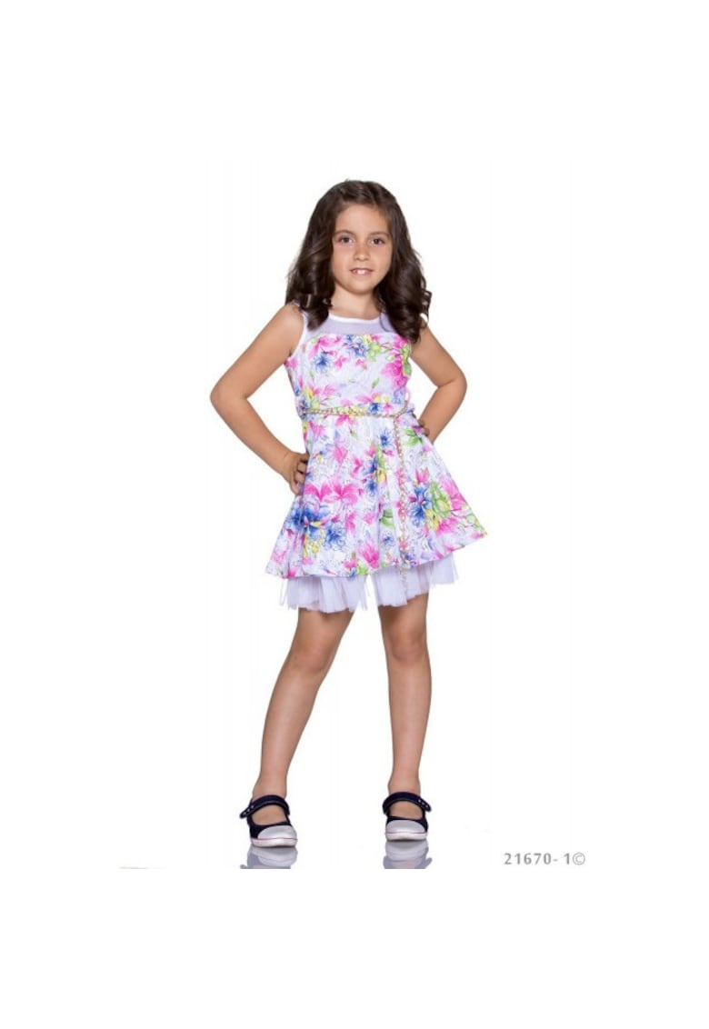 Rochita Gymboree - Thailanda 21670-1 pentru copii - multicolor cu flori roz - 4 ani