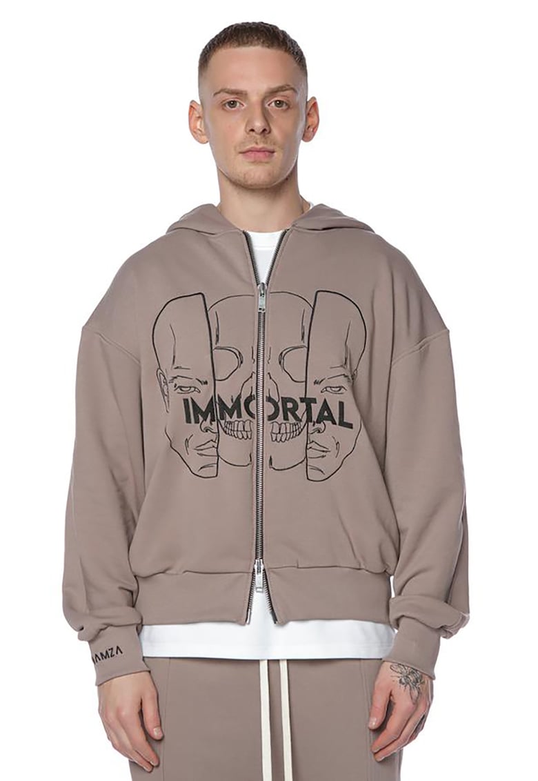 Худи с паднали ръкави и цип Immortal