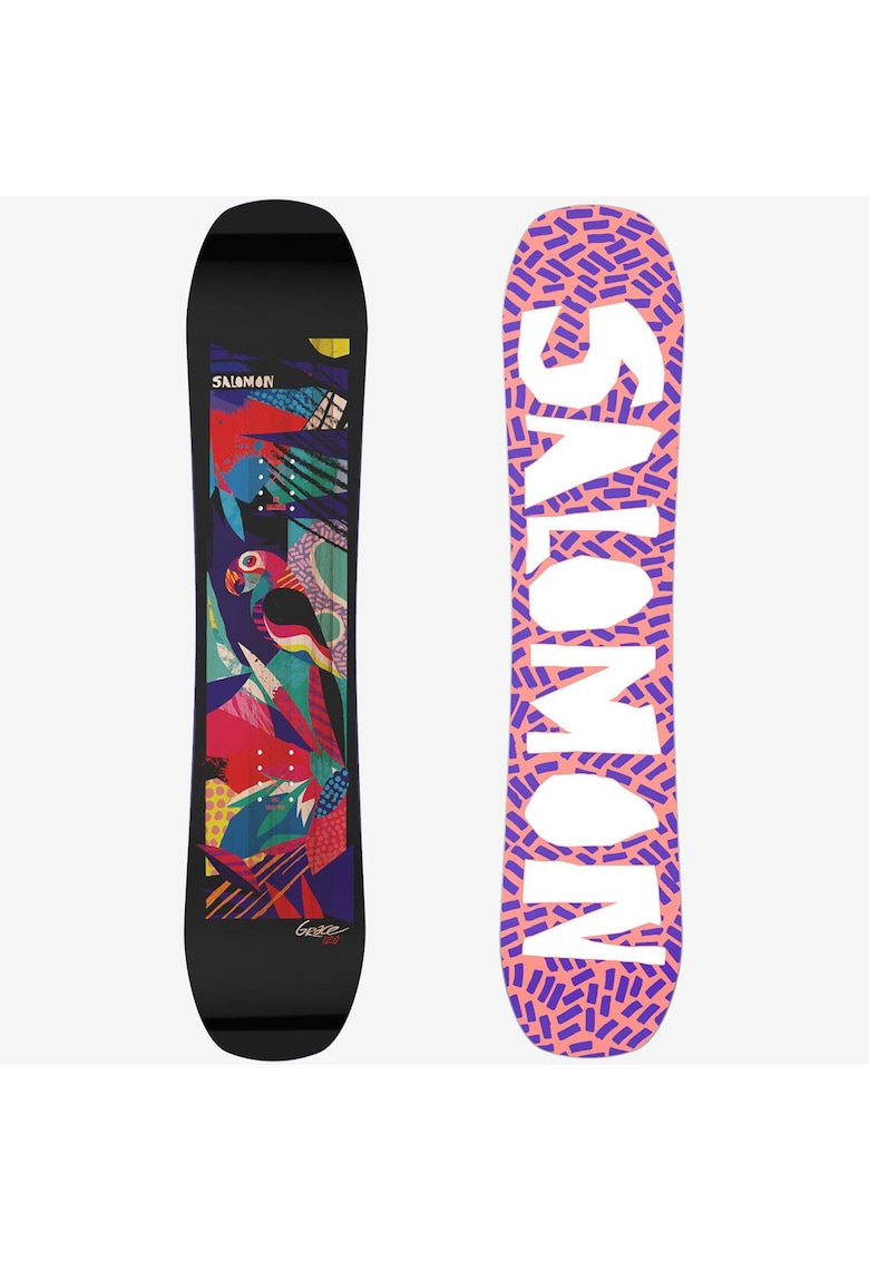 Placa snowboard GRACE pentru copii negru-roz Salomon