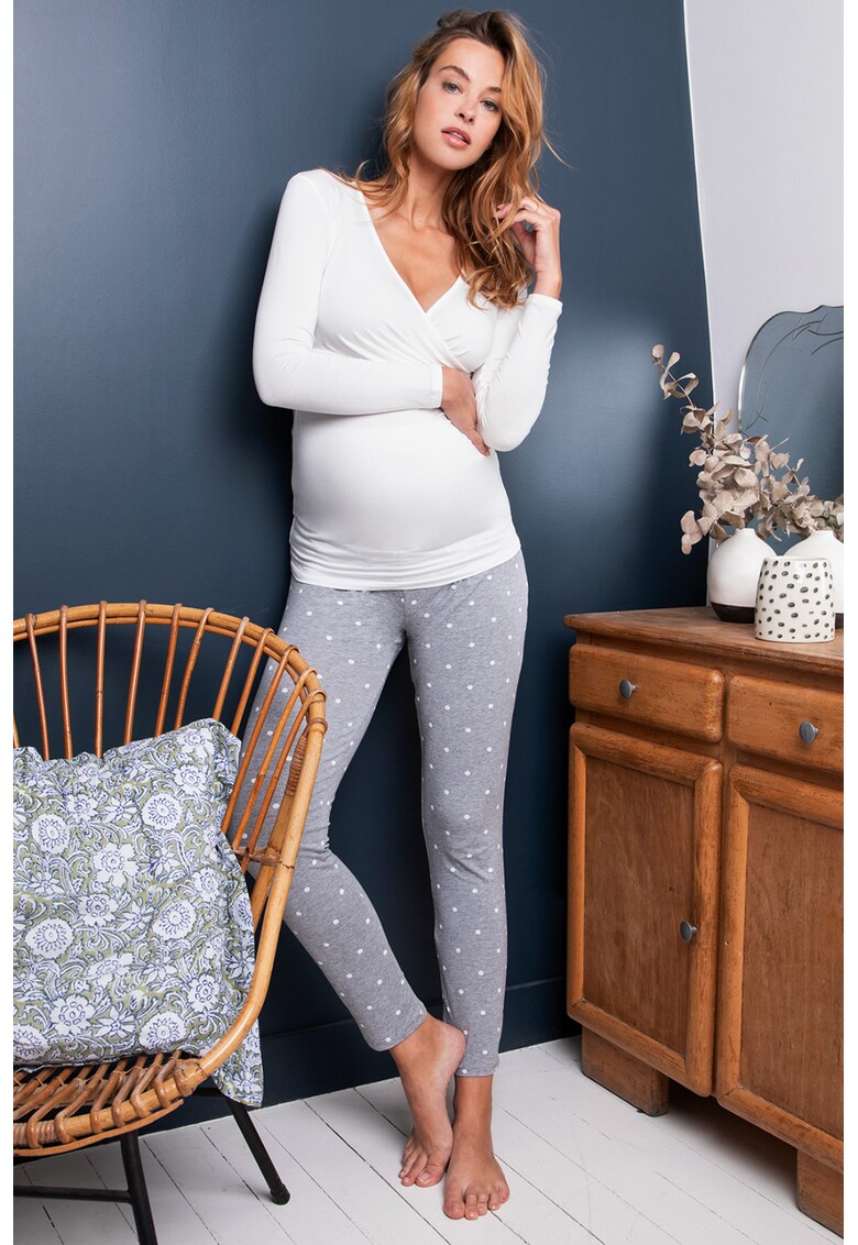 Pijama cu decolteu cache-coeur – pentru gravide Envie de Fraise imagine noua